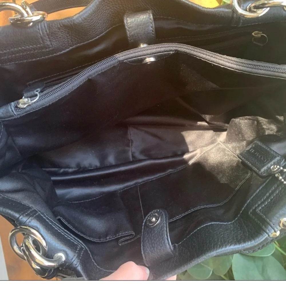 Coach Penelope Pebbled Leather Carryall Satchel - Picture 4 of 5